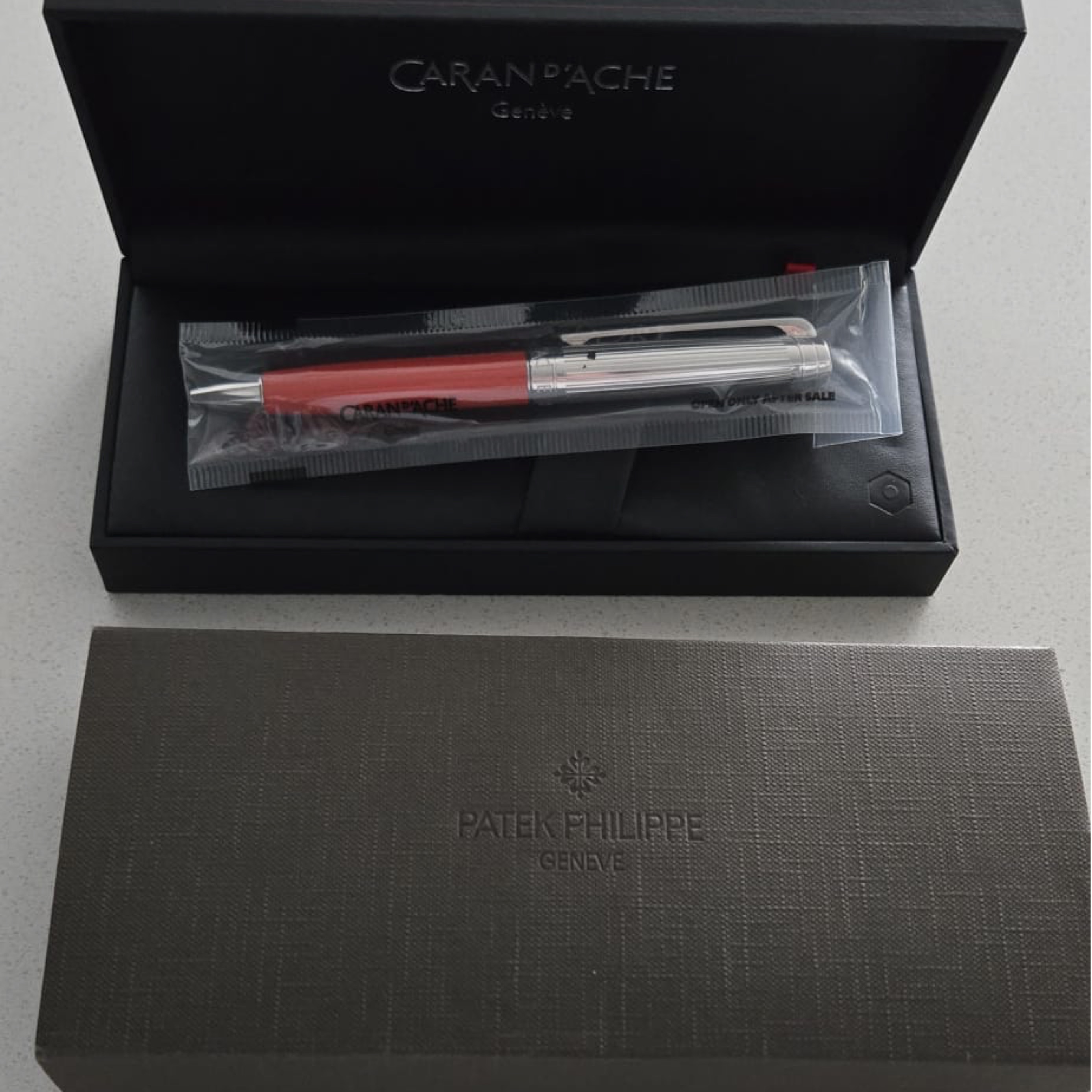 Patek Philippe X Caran Dache Silver And Red Pen